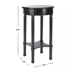 Black Tegan Round Accent Table