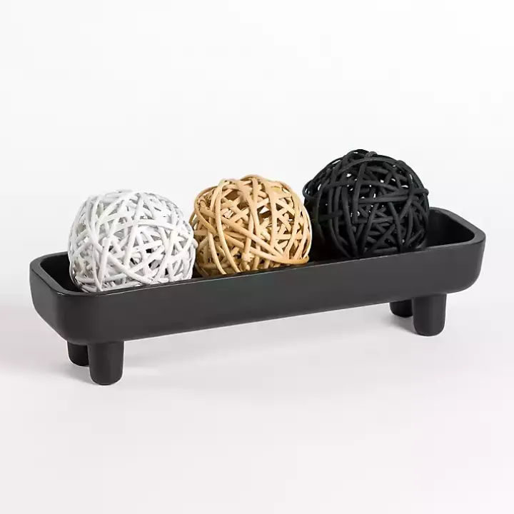 Black Trough with Legs, 21.5 in.