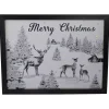 Black White Winter Scene LED Canvas Art Print