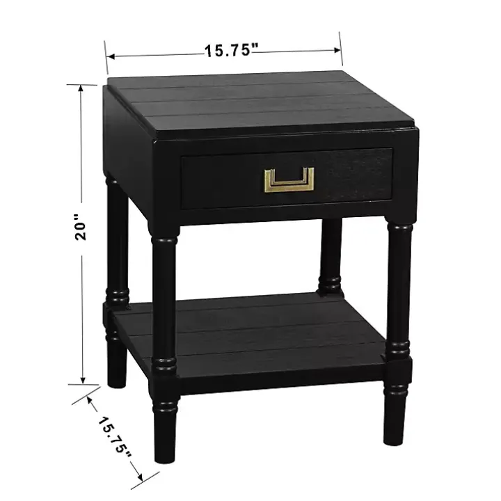 Black Wood Layla Accent Table