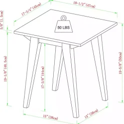 Black Wood Minimalist Accent Table