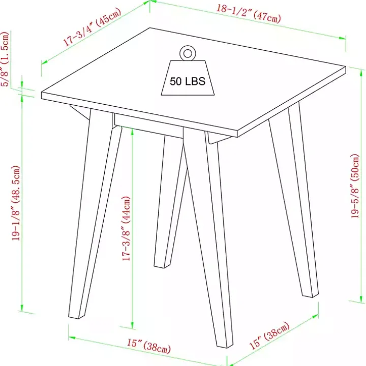 Black Wood Minimalist Accent Table