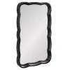 Black Wood Scalloped Leigh Wall Mirror