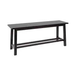 Black Wood Simple Farmhouse Bench
