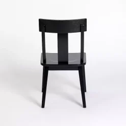 Black Wood T-Back Dining Chair
