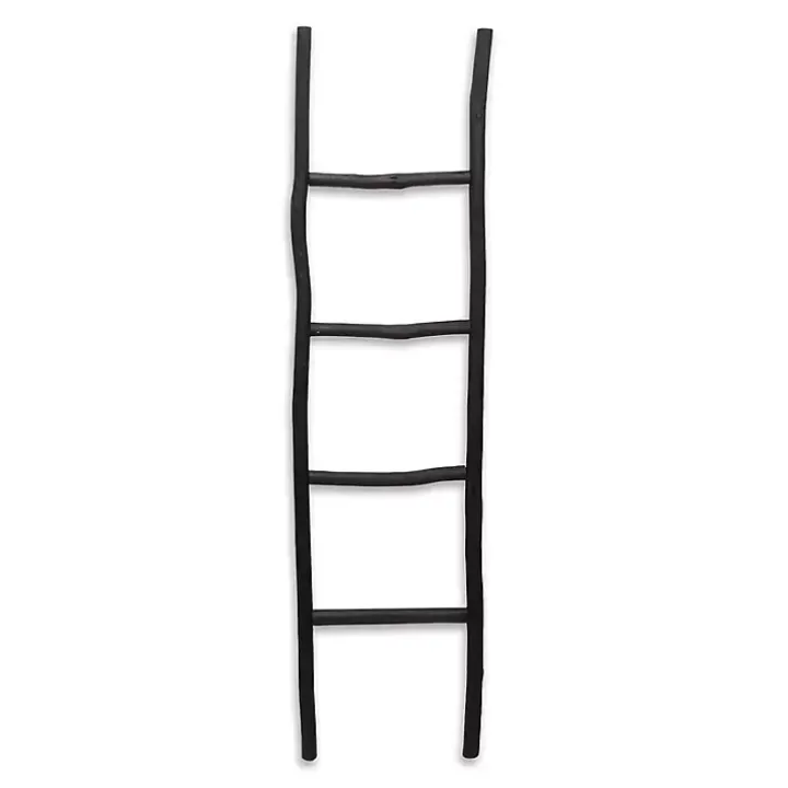 Black Wood Theo Blanket Ladder