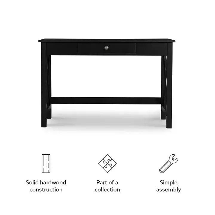 Black Wood X-Sides Desk