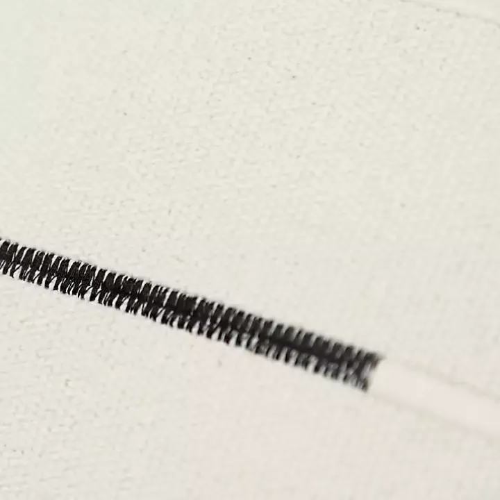 Black Woven Lines Throw Pillow
