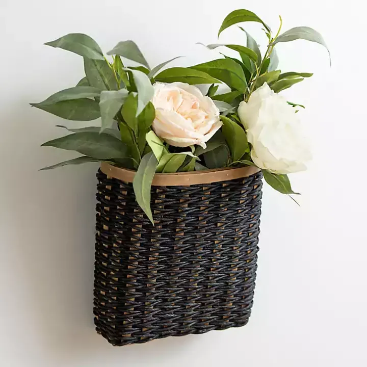 Black Woven Wall Pocket