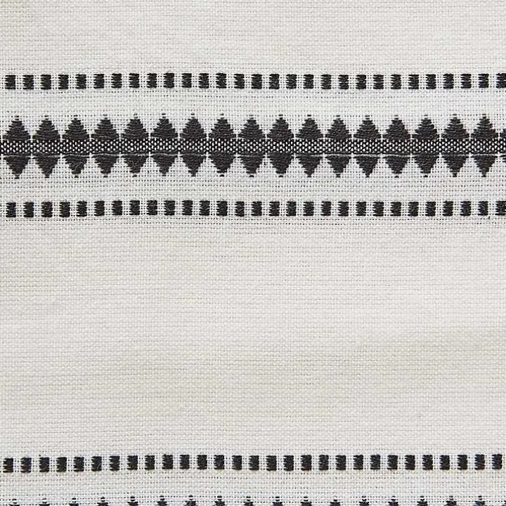Black Zig Zag Dobby Stripe Table Runner, 72 in.