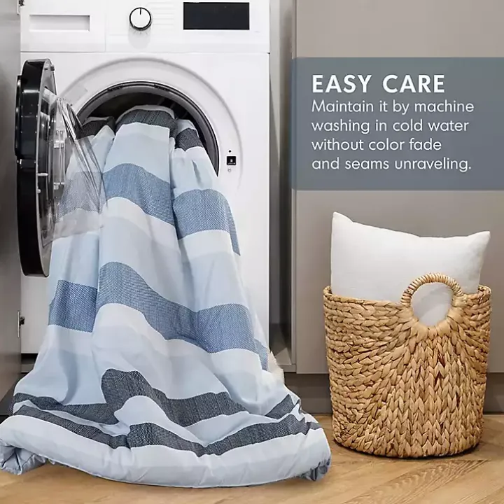 Blake Blue Stripe 2-pc. Twin/Twin XL Comforter Set