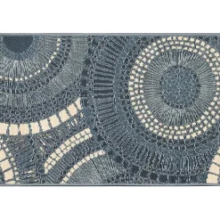 Blue & White Circles Indoor/Outdoor Rug, 2x3