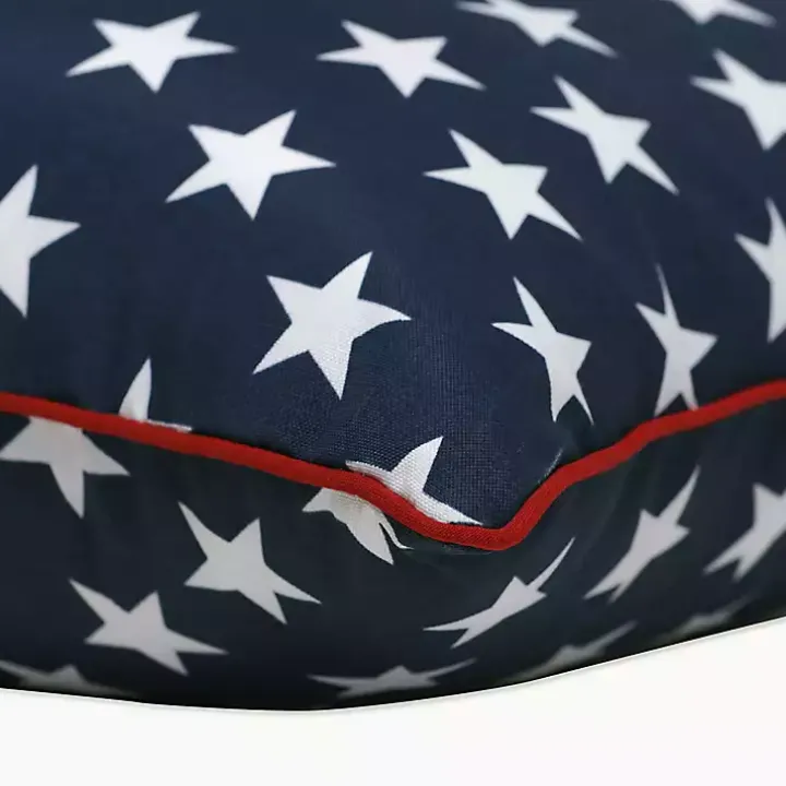 Blue & White Stars Outdoor Pillows, Set of 2