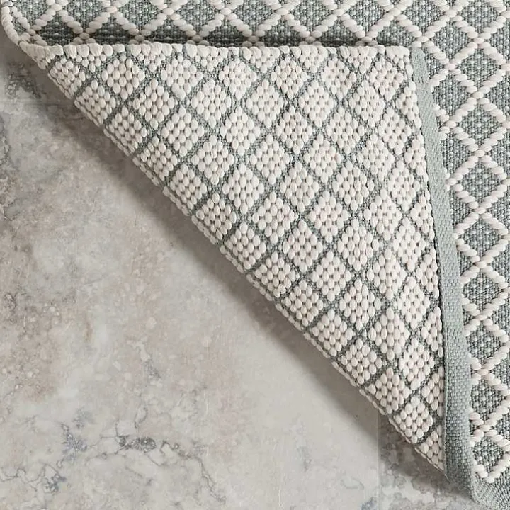 Blue & White Trellis Indoor/Outdoor Rug, 5x8