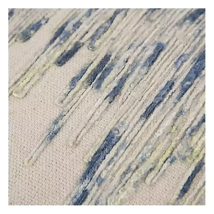 Blue Abstract Dripping Pillow
