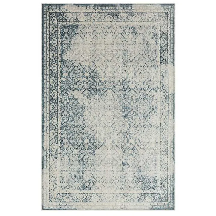 Blue and Cream Blackwell Area Rug, 8x10
