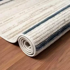 Blue and Gray Contemporary Geo Area Rug, 7x9