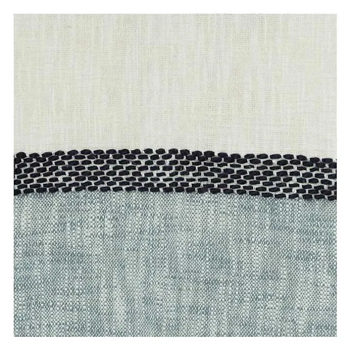 Blue and Ivory Colorblock Throw