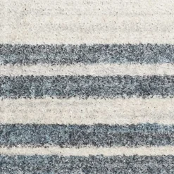 Blue and Ivory Linear Moons Runner, 2x8