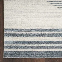 Blue and Ivory Linear Moons Runner, 2x8