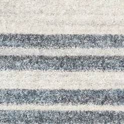 Blue and Ivory Striped Moons Runner, 2x12