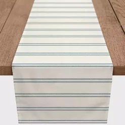 Blue and White Country Stripe Table Runner, 90 in.