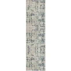 Blue Avalon Abstract Pattern Area Rug, 3x8