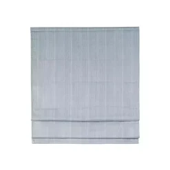 Blue Basketweave Cordless Roman Shade, 31 in.