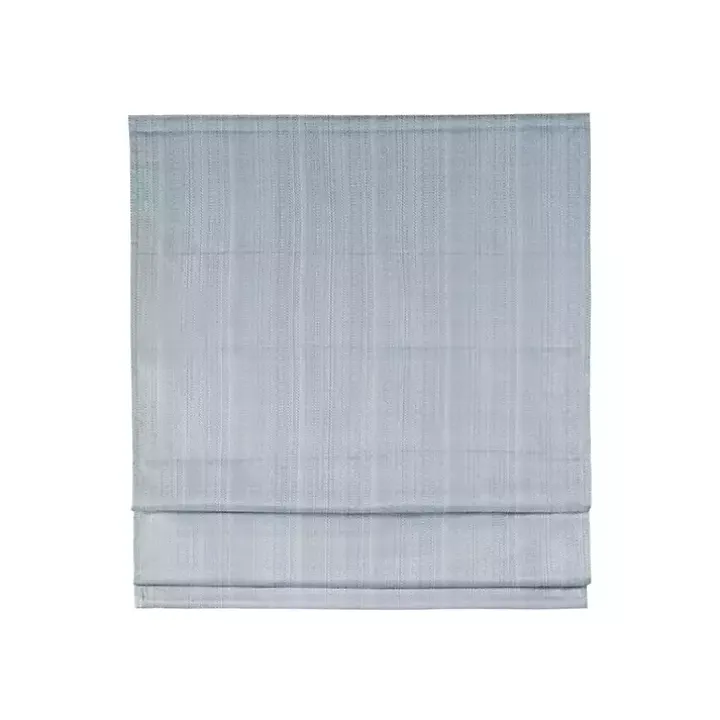 Blue Basketweave Cordless Roman Shade, 31 in.