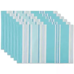 Blue Beach House Stripe Placemats, Set of 6