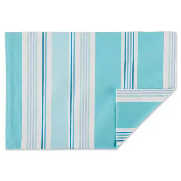 Blue Beach House Stripe Placemats, Set of 6