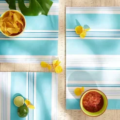 Blue Beach House Stripe Placemats, Set of 6
