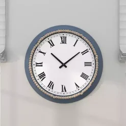 Blue Beaded Roman Numeral Clock