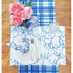 Blue Bunny Outline Placemats, Set of 6