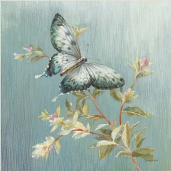 Blue Butterfly Framed Canvas Art Print