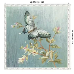 Blue Butterfly Framed Canvas Art Print