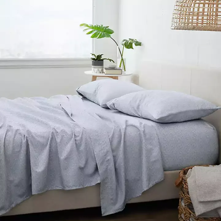 Blue Chambray 3-pc. Twin Sheet Set