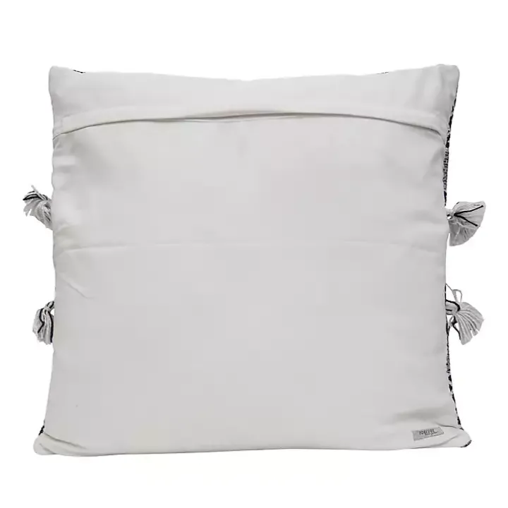 Blue Chevron Woven Outdoor Pillow