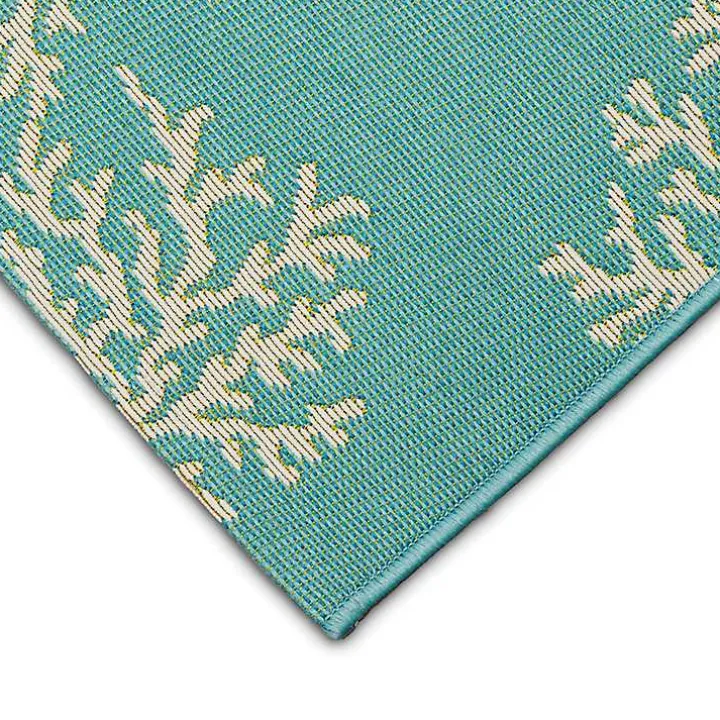 Blue Coral Indoor/Outdoor Runner, 1x4
