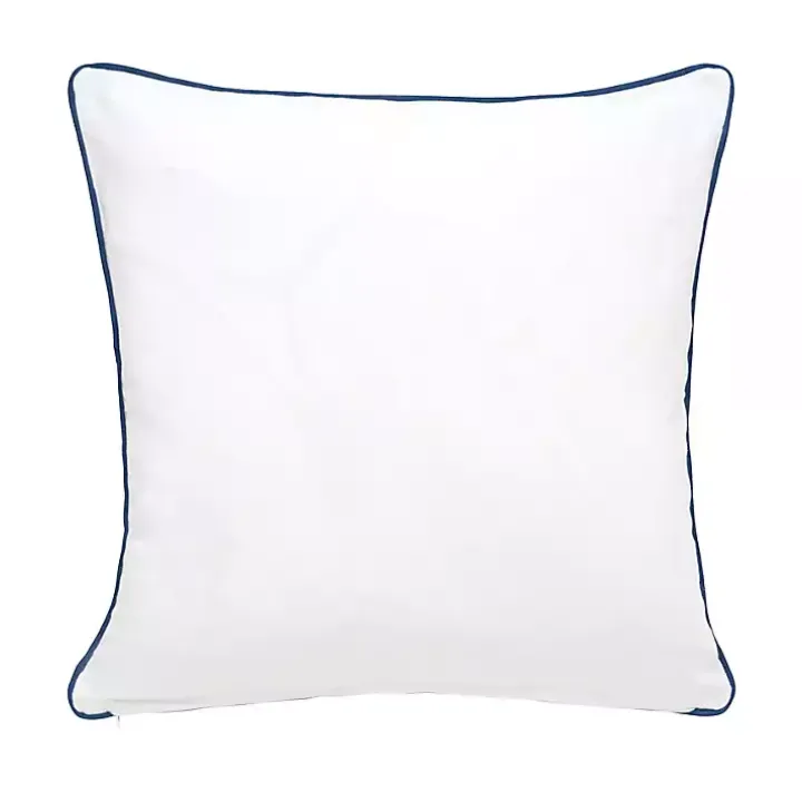 Blue Crab Embellished Pillow
