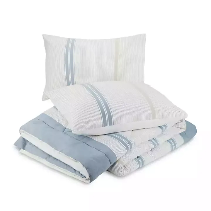 Blue Cream Mason King 3-pc. Comforter Set