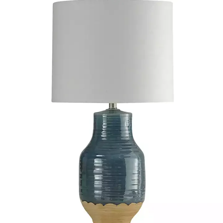 Blue Dipped Ceramic Table Lamp
