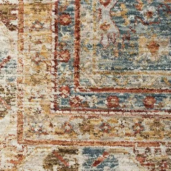Blue Distressed Multi Medallion Runner, 2x10