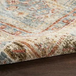 Blue Distressed Multi Medallion Runner, 2x10