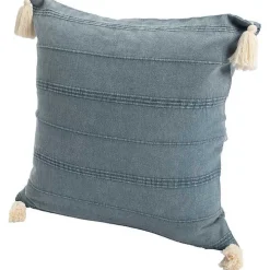 Blue Dobby Loomed Pillow