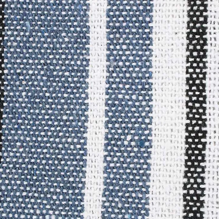 Blue Farmhouse Stripe Throw