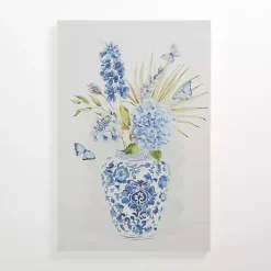 Blue Floral in China Vase I Canvas Art Print