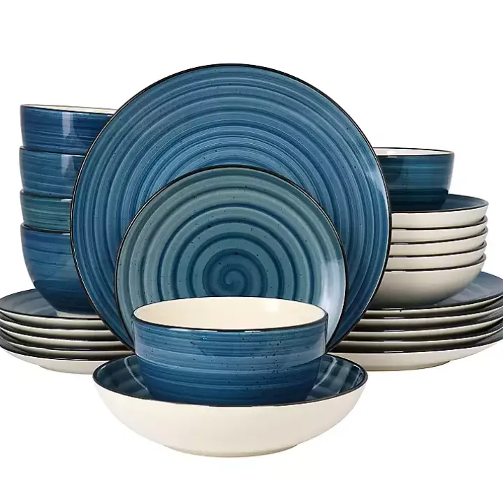 Blue Gia Stoneware 24-pc. Dinnerware Set