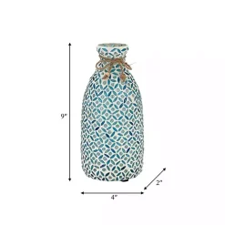 Blue Glass Mosaic Vase