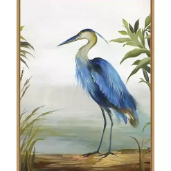 Blue Heron Framed Canvas Art Print